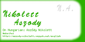 nikolett aszody business card