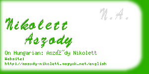 nikolett aszody business card